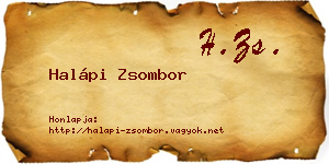 Halápi Zsombor névjegykártya